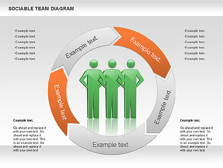 Gezellig team diagram, Dia 7, 00975, Businessmodellen — PoweredTemplate.com