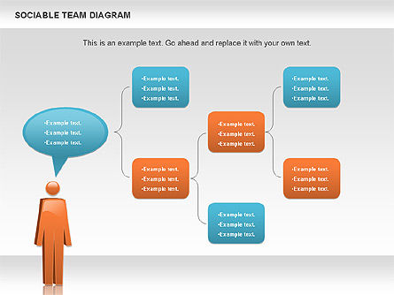 Diagrama de equipo sociable, Diapositiva 8, 00975, Modelos de negocios — PoweredTemplate.com
