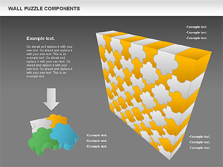 Componenti di puzzle muro, Slide 11, 00976, Diagrammi Puzzle — PoweredTemplate.com