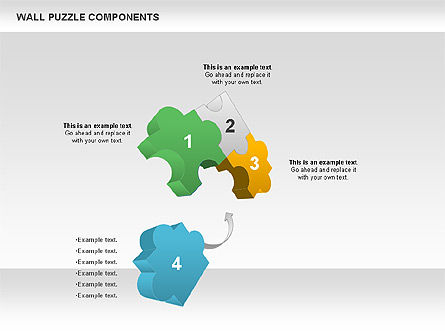 Wall Puzzle Components, Slide 5, 00976, Puzzle Diagrams — PoweredTemplate.com