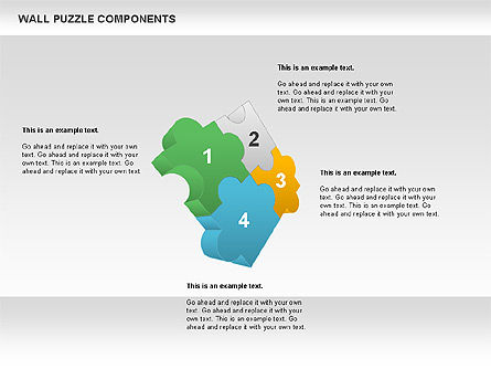 Componenti di puzzle muro, Slide 6, 00976, Diagrammi Puzzle — PoweredTemplate.com