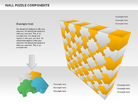 Wall Puzzle Components, Slide 7, 00976, Puzzle Diagrams — PoweredTemplate.com