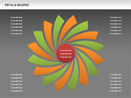 自由な花弁の形, スライド 14, 00979, 図形 — PoweredTemplate.com