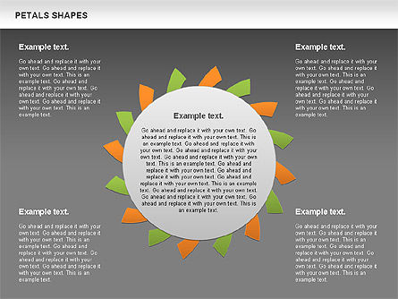 Free Petal Shapes, Slide 15, 00979, Shapes — PoweredTemplate.com