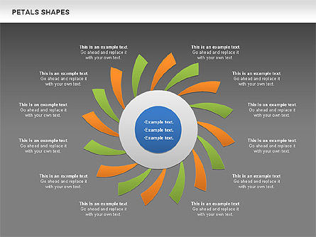 Free Petal Shapes, Slide 16, 00979, Shapes — PoweredTemplate.com