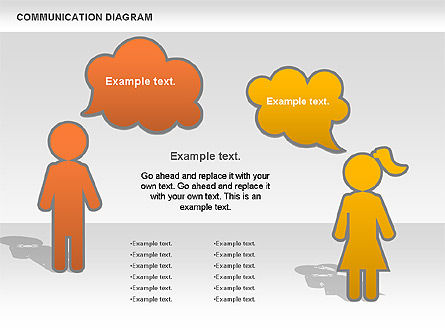 Family Communication Diagram, Slide 3, 00982, Process Diagrams — PoweredTemplate.com