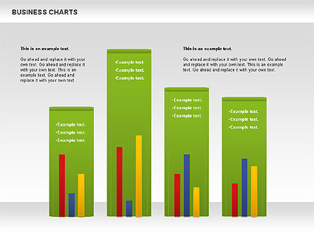 3d histograma gráfico, Modelo do PowerPoint, 00983, Modelos de Negócio — PoweredTemplate.com