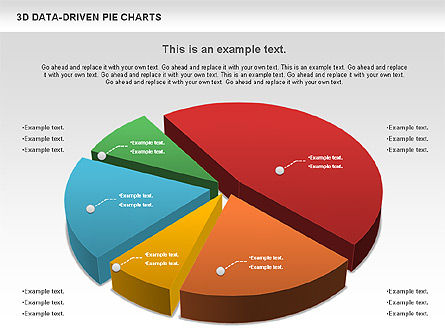 3D Pie Charts Collection (Datos dirigidos), Plantilla de PowerPoint, 00984, Gráficos circulares — PoweredTemplate.com