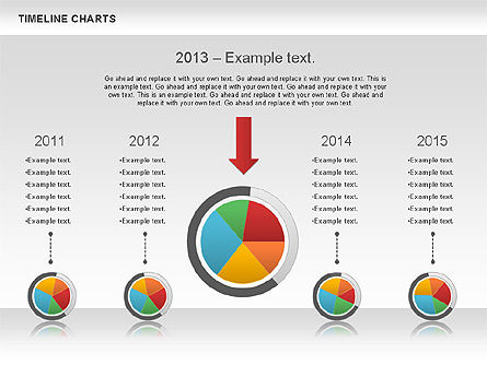 Gráficos y Diagramas de Reportes, Diapositiva 5, 00985, Timelines & Calendars — PoweredTemplate.com