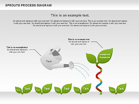 Sprouts diagrama de processo, Deslizar 10, 00986, Diagramas de Processo — PoweredTemplate.com