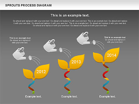 Diagrama del proceso de brotes, Diapositiva 12, 00986, Diagramas de proceso — PoweredTemplate.com