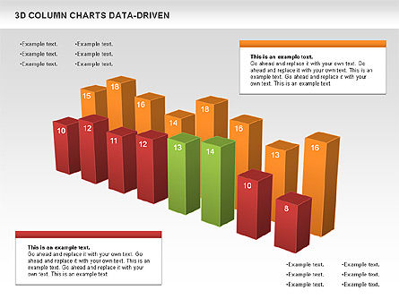 Grafik Data Driven Kolom 3d, Slide 11, 00987, Model Bisnis — PoweredTemplate.com