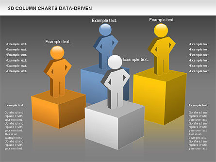Gráficos 3D con datos de columnas, Diapositiva 15, 00987, Modelos de negocios — PoweredTemplate.com