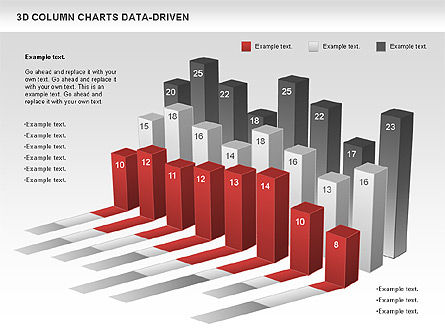 3D Column Data Driven Charts, Slide 4, 00987, Business Models — PoweredTemplate.com