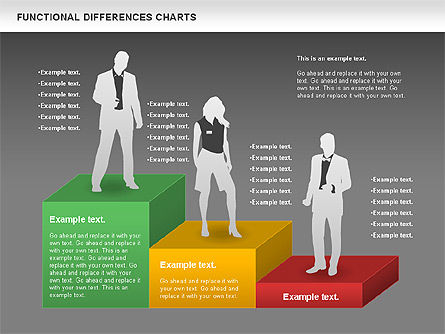 Functional Differences Chart, Slide 13, 00989, Stage Diagrams — PoweredTemplate.com