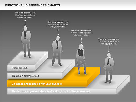 Gráfico de diferenças funcionais, Deslizar 16, 00989, Diagramas de Etapas — PoweredTemplate.com