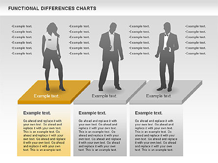 Functional Differences Chart, Slide 6, 00989, Stage Diagrams — PoweredTemplate.com