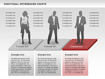 Tableau des différences fonctionnelles, Diapositive 8, 00989, Schémas d'étapes — PoweredTemplate.com