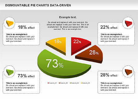 Dismountable Pie Chart (Data Driven), Slide 7, 00990, Pie Charts — PoweredTemplate.com