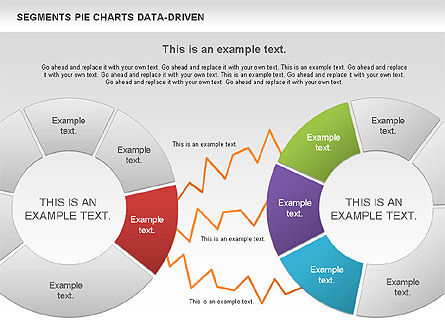 Gráfico de setores segmentados por dados, Deslizar 10, 00991, Gráficos circulares — PoweredTemplate.com