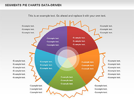 Diagramme segmenté segmenté par données, Diapositive 11, 00991, Diagrammes circulaires — PoweredTemplate.com