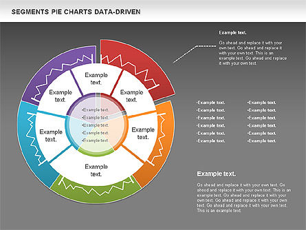 Segmentos impulsados ​​por datos Gráfico circular, Diapositiva 13, 00991, Gráficos circulares — PoweredTemplate.com