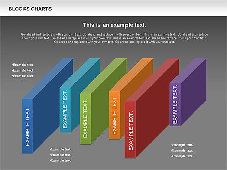 ブロックヒストグラムチャート, スライド 13, 00992, ビジネスモデル — PoweredTemplate.com