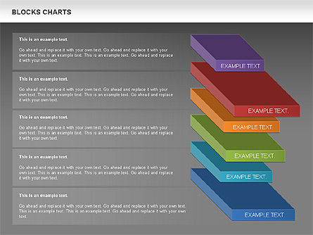 블록 히스토그램 차트, 슬라이드 16, 00992, 비즈니스 모델 — PoweredTemplate.com