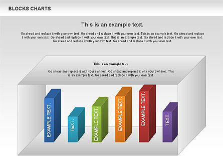 블록 히스토그램 차트, 슬라이드 4, 00992, 비즈니스 모델 — PoweredTemplate.com