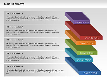 블록 히스토그램 차트, 슬라이드 5, 00992, 비즈니스 모델 — PoweredTemplate.com