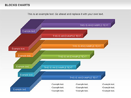 블록 히스토그램 차트, 슬라이드 6, 00992, 비즈니스 모델 — PoweredTemplate.com
