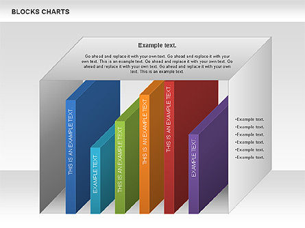 블록 히스토그램 차트, 슬라이드 8, 00992, 비즈니스 모델 — PoweredTemplate.com
