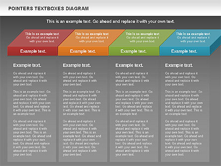 Diagrama de cuadros de texto de punteros, Diapositiva 15, 00994, Cuadros de texto — PoweredTemplate.com