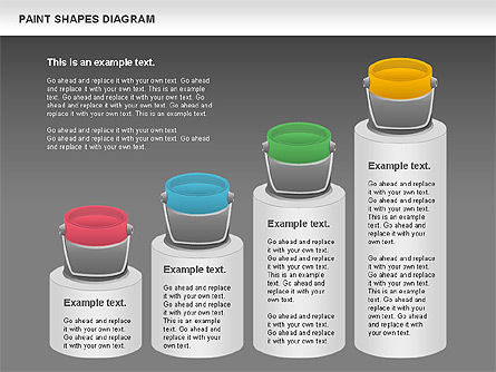 Paint Shapes Diagram, Slide 13, 00995, Shapes — PoweredTemplate.com