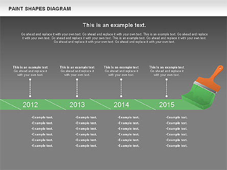 Paint Shapes Diagram, Slide 16, 00995, Shapes — PoweredTemplate.com
