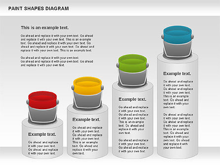 Paint Shapes Diagram, Slide 4, 00995, Shapes — PoweredTemplate.com