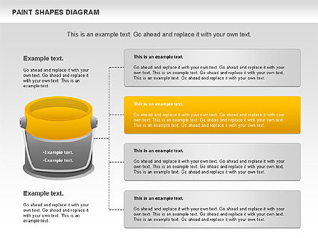 Paint Shapes Diagram, Slide 7, 00995, Shapes — PoweredTemplate.com