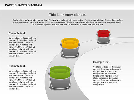 Paint Shapes Diagram, Slide 9, 00995, Shapes — PoweredTemplate.com
