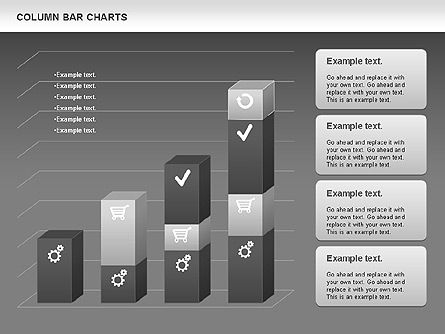 Column Bar Chart, Slide 13, 00997, Business Models — PoweredTemplate.com