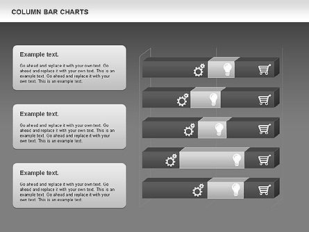 Gráfico de barras de la columna, Diapositiva 14, 00997, Modelos de negocios — PoweredTemplate.com