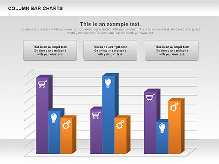 Gráfico de barras de la columna, Diapositiva 7, 00997, Modelos de negocios — PoweredTemplate.com