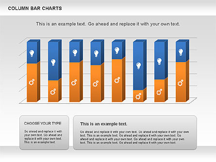 Gráfico de barras de colunas, Deslizar 9, 00997, Modelos de Negócio — PoweredTemplate.com