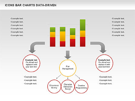Gráfico de barras con iconos (controlado por datos), Diapositiva 7, 01000, Modelos de negocios — PoweredTemplate.com