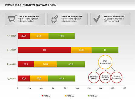 Gráfico de barras con iconos (controlado por datos), Diapositiva 8, 01000, Modelos de negocios — PoweredTemplate.com