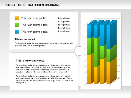 상호 작용 전략 다이어그램, 슬라이드 10, 01001, 비즈니스 모델 — PoweredTemplate.com