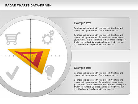Radardiagram (data driven), Dia 10, 01003, Businessmodellen — PoweredTemplate.com
