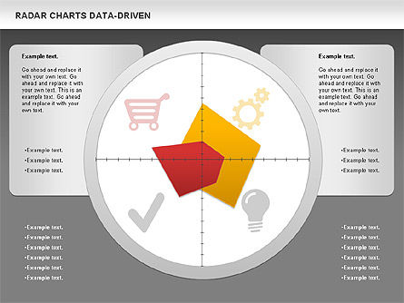 Radardiagram (data driven), Dia 12, 01003, Businessmodellen — PoweredTemplate.com