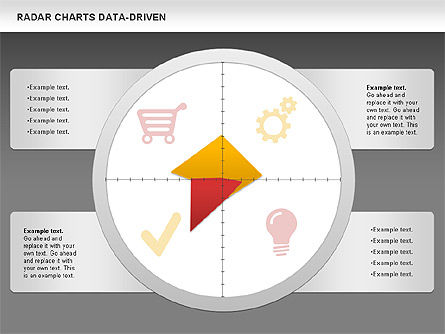Radardiagram (data driven), Dia 16, 01003, Businessmodellen — PoweredTemplate.com