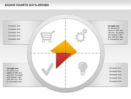 Radardiagram (data driven), Dia 5, 01003, Businessmodellen — PoweredTemplate.com