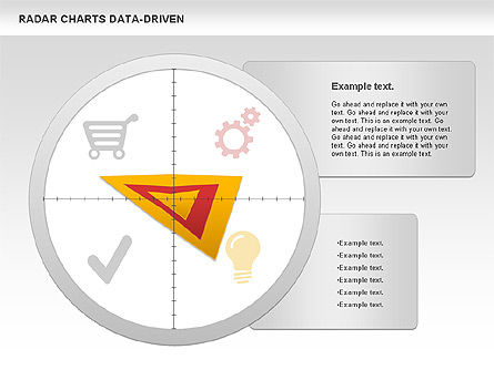 Radardiagram (data driven), Dia 6, 01003, Businessmodellen — PoweredTemplate.com